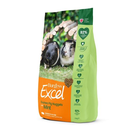 Burgess Excel Marsvin Nuggets med mint