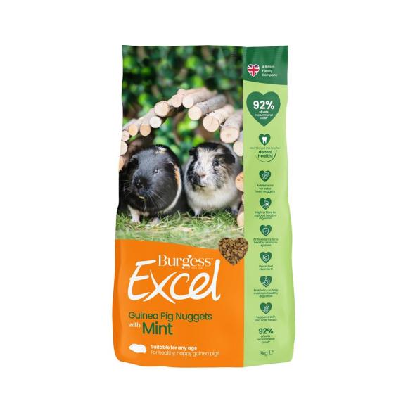 Burgess Excel Marsvin Nuggets med mint