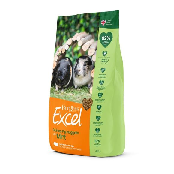 Burgess Excel Marsvin Nuggets med mint