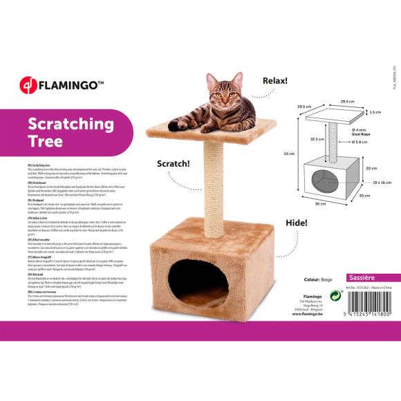 Kradsetræ Sassière til katte 55 cm med hule og platform