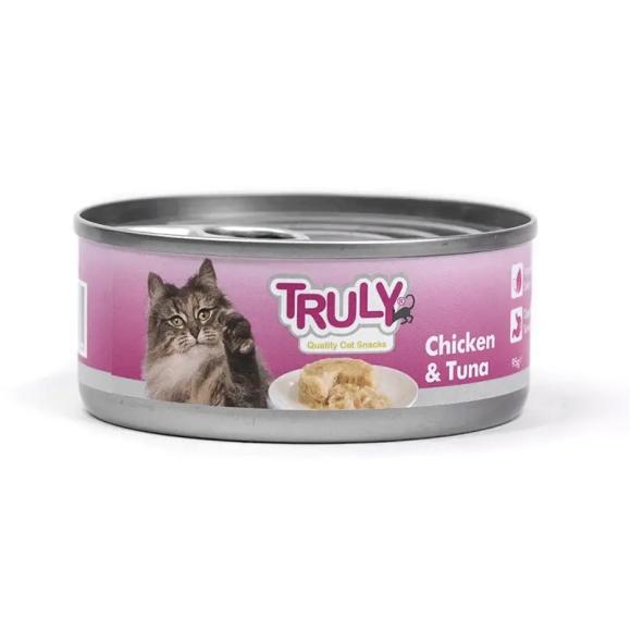 Truly Vådfoder til kat - kylling & tun 95 g