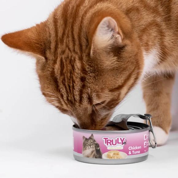 Truly Vådfoder til kat - kylling & tun 95 g