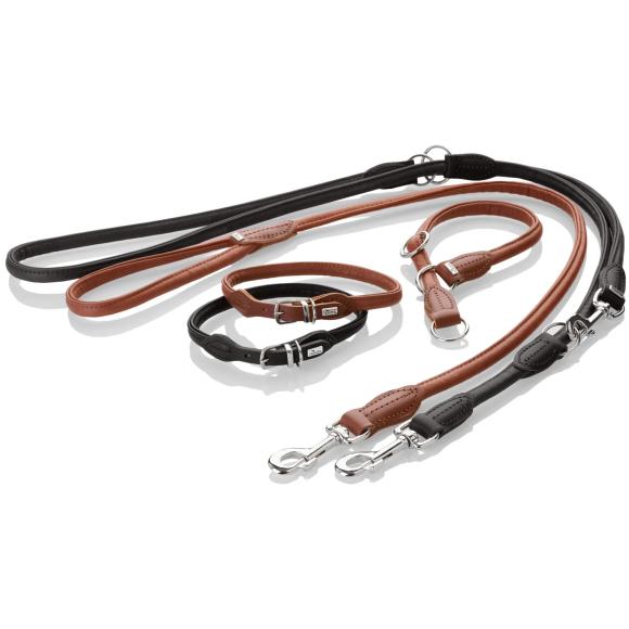 HUNTER Round & Soft Canadian UP Halsbånd, cognac