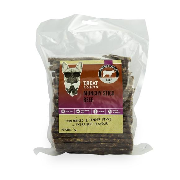 Treateaters Munchy Sticks med okse 10mm - 100 stk
