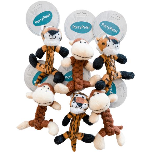 Party Pets Flettet Tøjbamse - 13 cm