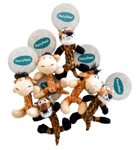 Party Pets Flettet Tøjbamse - 13 cm