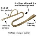 Kraftig elastisk hundesnor med greb
