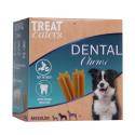 Treateaters Dental Chews til hunde, billede af hund, medium størrelse angivet med hundesilhuetter.