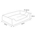 Panama hundeseng med aftageligt stof 65 × 45 cm