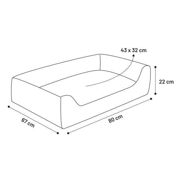 Panama hundeseng med aftageligt stof 80 × 67 cm