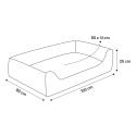 Panama hundeseng med aftageligt stof 100 × 80 cm