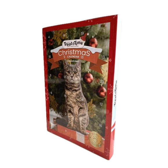 Julekalender til kat m. 4 varianter snacks