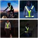 Refleksvest med hvidt/rødt LED lys