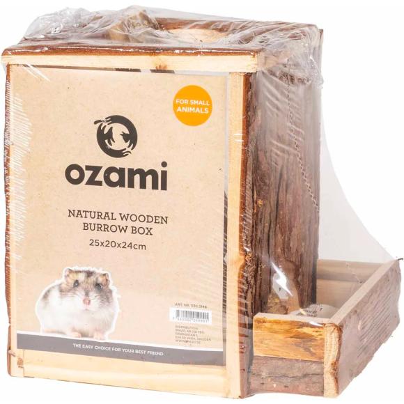 Naturlig gravekasse i træ til hamster og små gnavere Naturlig gravekasse i træ til hamster og små gnavere