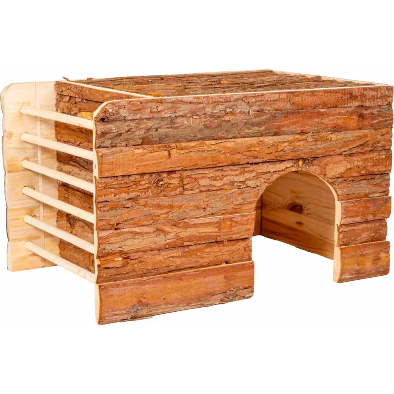 Træhus og høhæk i ét Naturtræ med bark