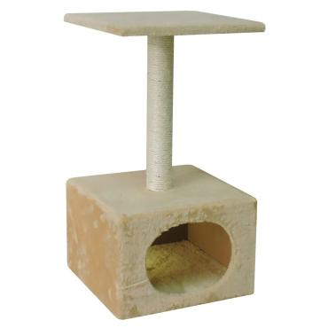 Kradsetræ m hule og platform (30×30×55 cm) Grå eller beige Kradsetræ m hule og platform (30×30×55 cm) Grå eller beige