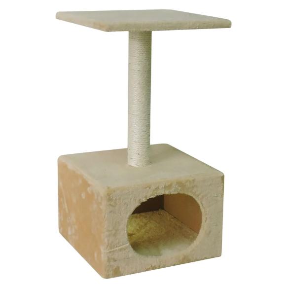 Kradsetræ m hule og platform (30×30×55 cm) Grå eller beige Kradsetræ m hule og platform (30×30×55 cm) Grå eller beige