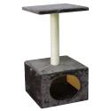 Kradsetræ m hule og platform (30×30×55 cm) Grå eller beige Kradsetræ m hule og platform (30×30×55 cm) Grå eller beige