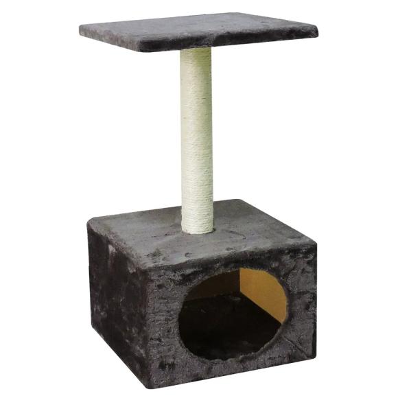 Kradsetræ m hule og platform (30×30×55 cm) Grå eller beige Kradsetræ m hule og platform (30×30×55 cm) Grå eller beige