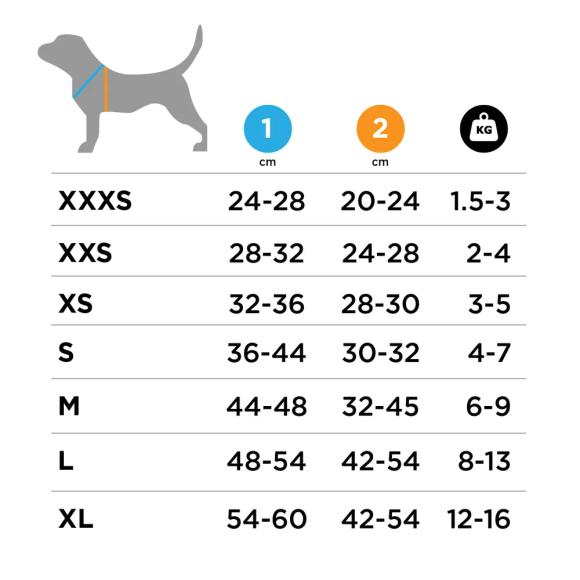 Hundesele – Sort/beige (XXXS- XL) Hundesele – Sort/beige (XXXS- XL)