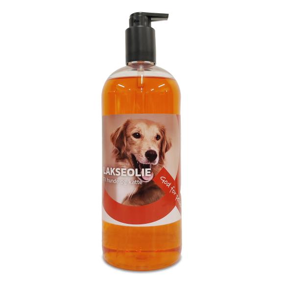 Lakseolie m. pumpe (1 L) – Til hund & kat