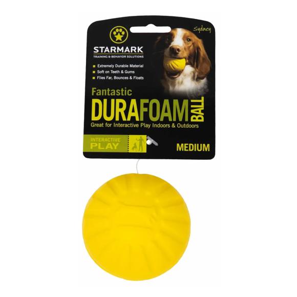 Slidstærk bold til hund i skum 7/9,5 cm