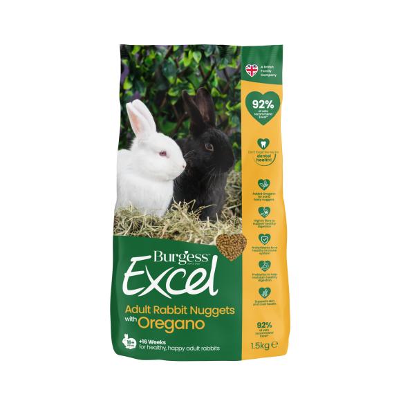 Burgess Excel Rabbit Adult m. oregano 1,5 kg