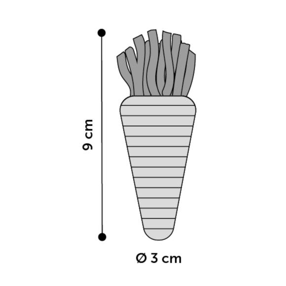 3 stk legetøjs gulerødder