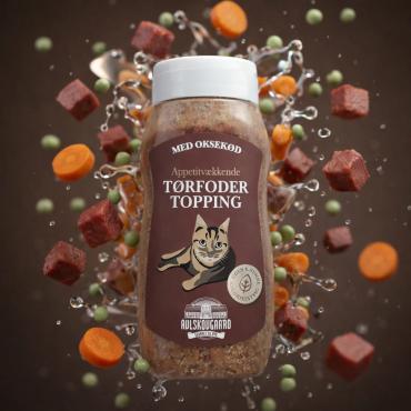 Tørfoder topping med okse til kat