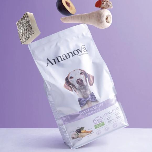 Amanova Fisk - Hundefoder m. mobilitetsstøtte - 10 kg
