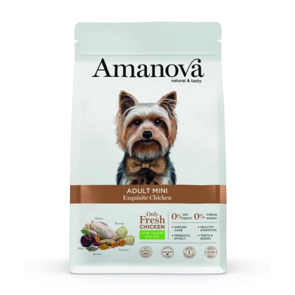Amanova Kylling - Voksen foder til små hunde - 7 kg