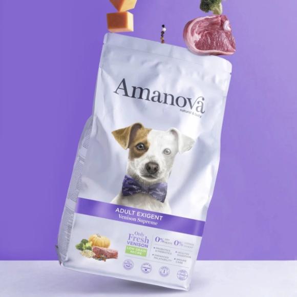 Amanova Hjort - Hundefoder til kræsne hunde - 10 kg