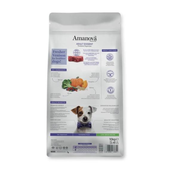 Amanova Hjort - Hundefoder til kræsne hunde - 10 kg