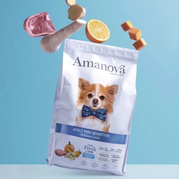 Amanova Lam - Kornfrit foder til voksne små hunde - 7 kg