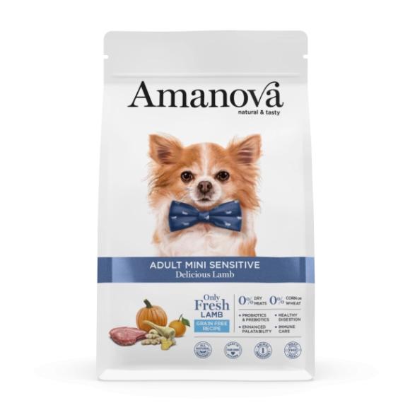 Amanova Lam - Kornfrit foder til voksne små hunde - 7 kg