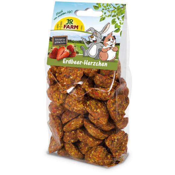 JR Jordbærhjerter 150g – Sprøde snacks til gnavere
