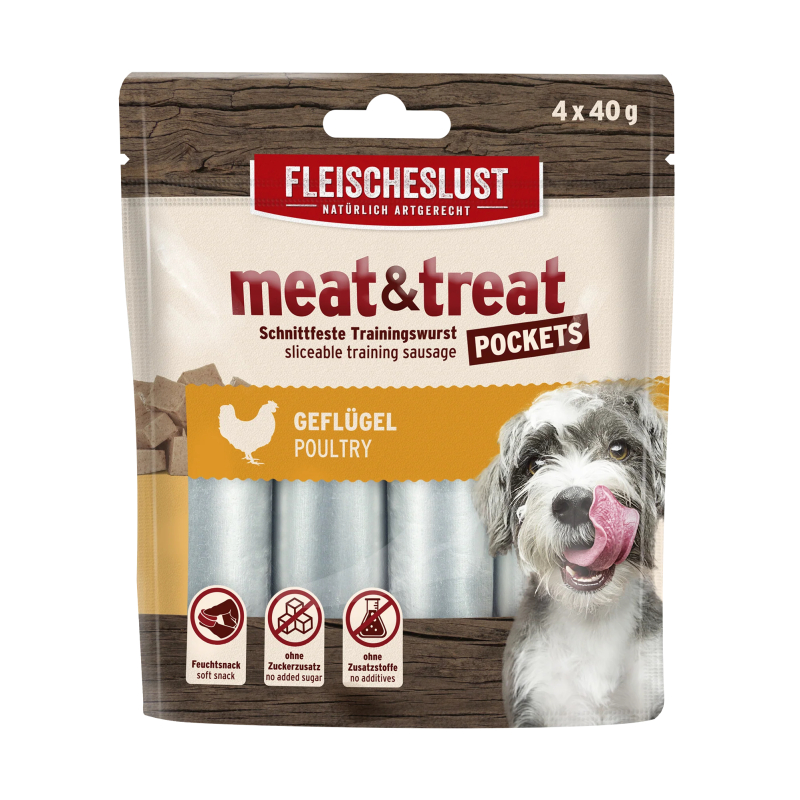 Meat & treat pocket kylling, 4 x 40g