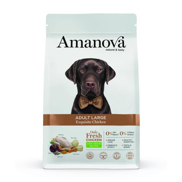 Amanova Kylling - Voksen foder til store hunde - 12 kg