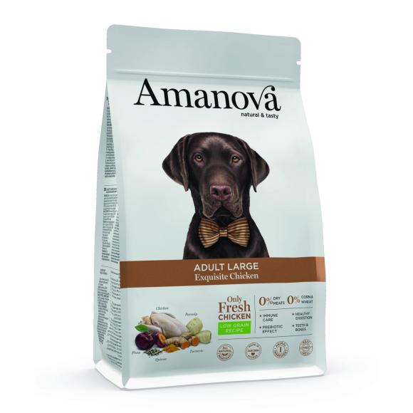 Amanova Kylling - Voksen foder til store hunde - 12 kg