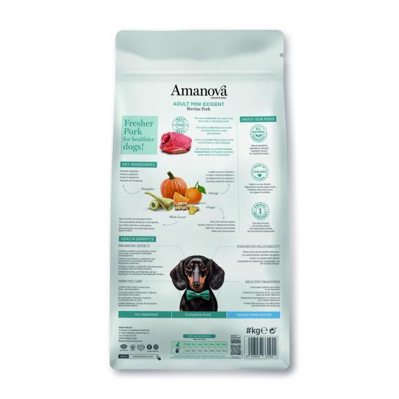Amanova Gris - Kornfrit voksen hundefoder til små hunde - 7 kg