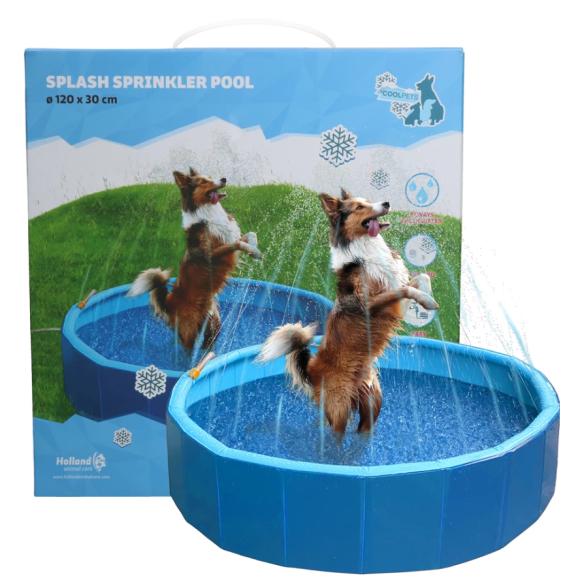 Pool til hunde med sprinklere – CoolPets Splash 120 cm