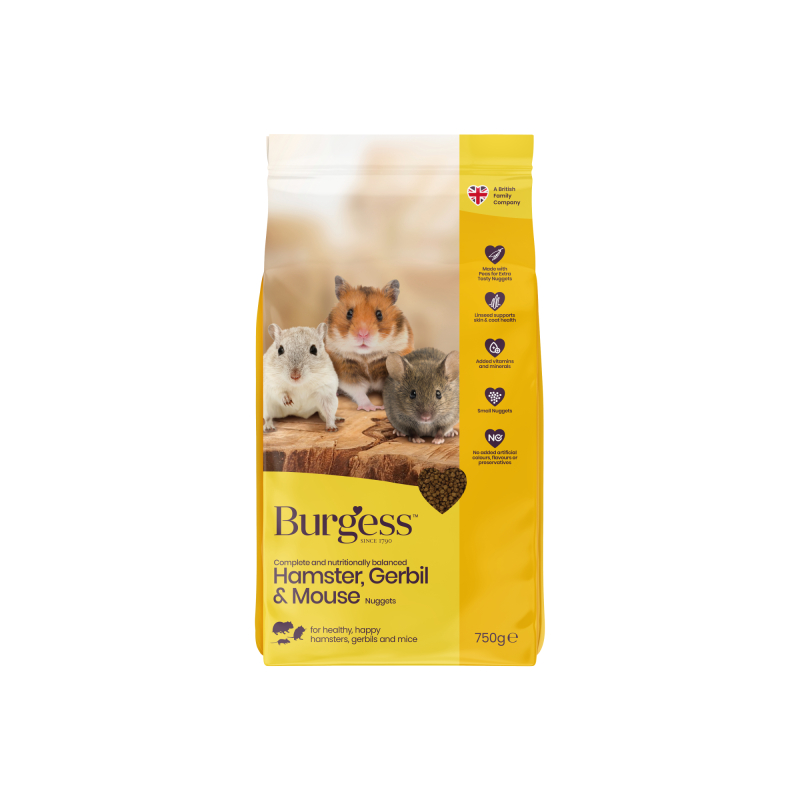 Foder til hamster, gerbil og mus 750 g - Burgess Excel