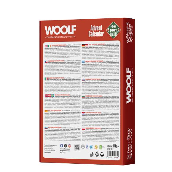 Woolf Julekalender til kat – 24 låger med godbidder