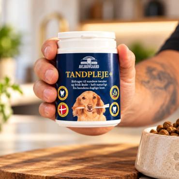 Tandpleje+ Naturligt tandplejepulver til hunde - Avlskovgaard