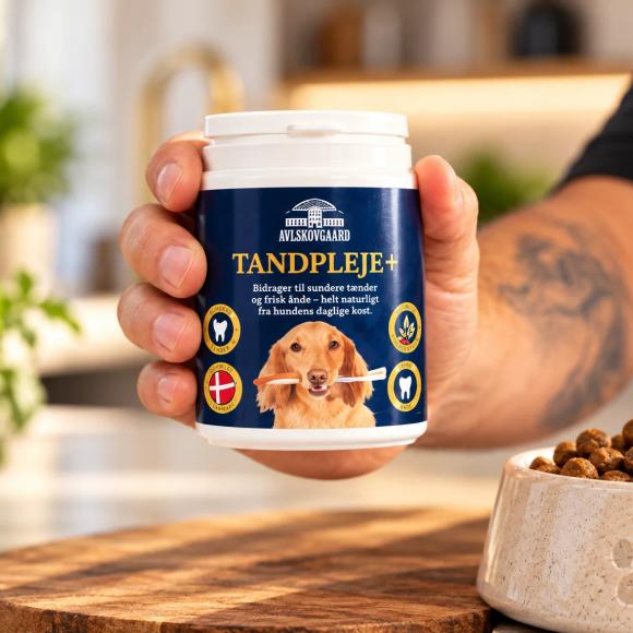 Tandpleje+ Naturligt tandplejepulver til hunde - Avlskovgaard